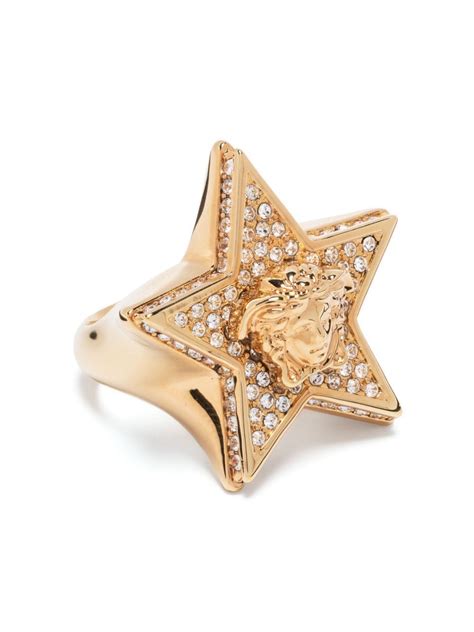 versace star ring|Versace chain women.